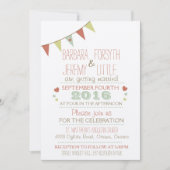 シャビーシックバンティング結婚式招待状 招待状 (正面)