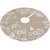 シャビーシックバーラップ&レースツリースカート ブラッシュドポリエステルツリースカート (アングル)