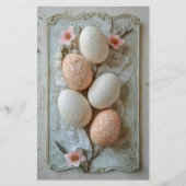 シャビーシックパステルイースターエッグCL8スクラップブック紙 (正面)
