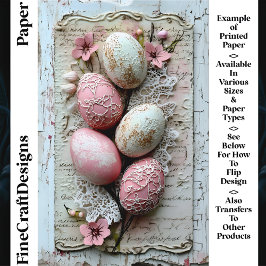 シャビーシックパステルイースターエッグCL9スクラップブック紙