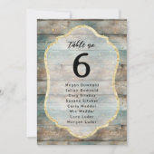 シャビーシックパステルウッドテーブルナンバー (正面)