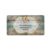 シャビーシックパステルウッド結婚ズアドレス ラベル (正面)