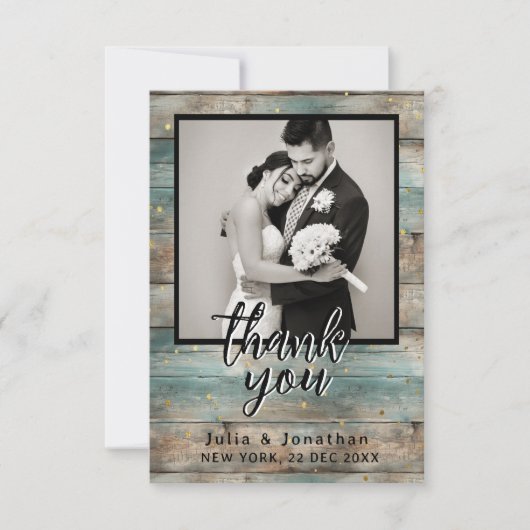 シャビーシックパステルウッド サンキューカード (正面)