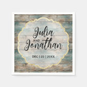 シャビーシックパステルウッド スタンダードカクテルナプキン (正面)