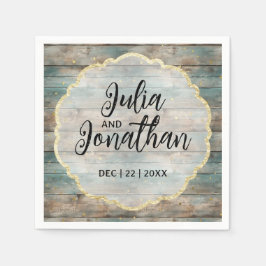 シャビーシックパステルウッド スタンダードカクテルナプキン