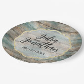 シャビーシックパステルウッド ペーパープレート (アングル)