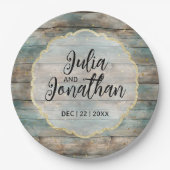 シャビーシックパステルウッド ペーパープレート (正面)