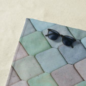 シャビーシックパステルタイル ビーチタオル (インサイチュ)