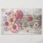 シャビーシックパステルフローラコラージュCS5クラフト紙 (正面)