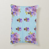 シャビーシックパンシーパステルブルーストライプエートクッション アクセントクッション (裏面(縦))