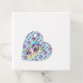 シャビーシックパンシーブルーラブハートギフトラベル フェイバータグ (インサイチュ)