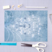 シャビーシックパールブルーホワイトシャンデリアズデコップページ 薄葉紙 (クラフト)