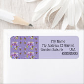 シャビーシックビオラフラワー差出人住所ラベル ラベル (インサイチュ)