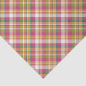 シャビーシックピンクオレンジティール（緑がかった色）グリーンホワイトギンガム 薄葉紙 (詳細)