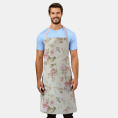 シャビーシックピンクシリーズデザイン2 エプロン (着用した状態)