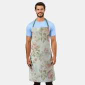 シャビーシックピンクシリーズデザイン3 エプロン (着用した状態)