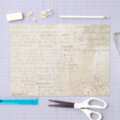 シャビーシックピンクシリーズデザイン3 薄葉紙 (クラフト)