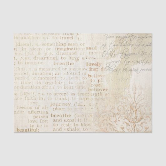 シャビーシックピンクシリーズデザイン3 薄葉紙 (正面)