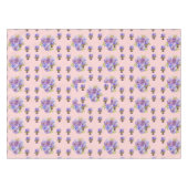 シャビーシックピンクパンシーフローラテーブルクロス テーブルクロス (正面(横))