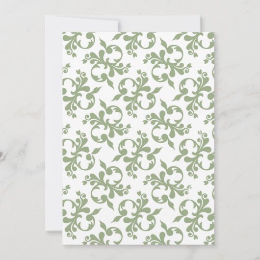 シャビーシックピンクプロテアパームブライダルシャワー 招待状 (裏面)