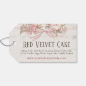 シャビーシックピンクベーカリーコテージヴィンテージつるラベル ギフトタグ (裏面横)
