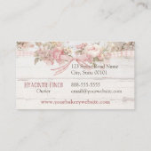 シャビーシックピンクベーカリーコテージヴィンテージ 名刺 (裏面)