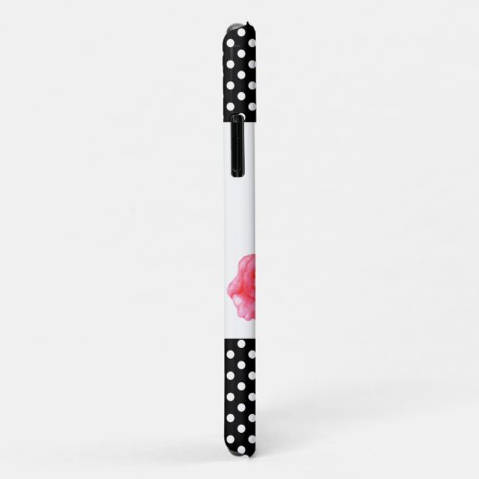 シャビーシックピンクロセス水玉模様 Case-Mate iPhoneケース (裏面/右)