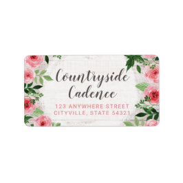 シャビーシックピンクローゼオンカントリー素朴バーンウッド ラベル