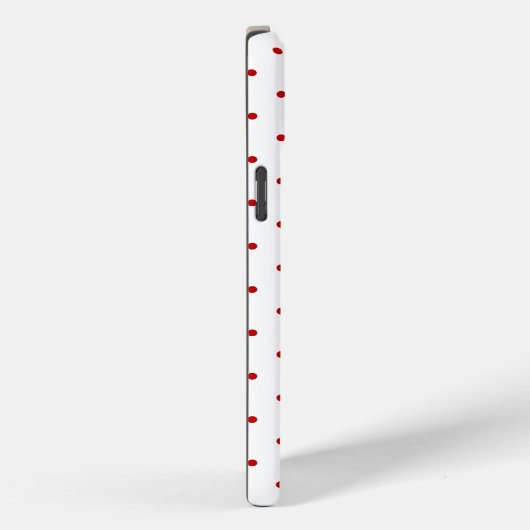 シャビーシックピンクローゼレッドホワイト水玉模様 Case-Mate iPhoneケース (裏面 / 右)