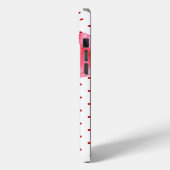 シャビーシックピンクローゼレッドホワイト水玉模様 Case-Mate iPhoneケース (裏面 / 左)