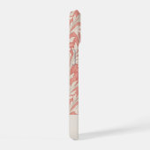 シャビーシックピンク&クリームフローラ パーソナライズされた iPhone 15ケース (右側面)