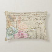 シャビーシックフランスのカントリーフローラ アクセントクッション (正面)