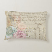 シャビーシックフランスのカントリーフローラ アクセントクッション (裏面)