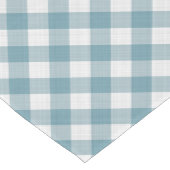 シャビーシックフランスのライトティール(緑がかった色)ブルーホワイトチェック ミディアムテーブルランナー (コーナー)