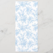 シャビーシックフローラアーチボウタイ男の赤ちゃんシャワー メニュー (裏面)