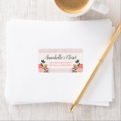 シャビーシックフローラバラ赤面ピンクブティック ラベル (インサイチュ)