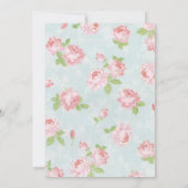 シャビーシックフローラバーラップベビーシャワー招待状 招待状 (裏面)