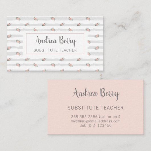 シャビーシックフローラプロフェッショナル 名刺 (正面/裏面)