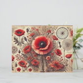 シャビーシックフローラポピズスクラップブック紙 (スタンド正面)