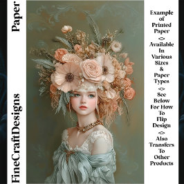 シャビーシックフローラポートレートCN1スクラップブック紙