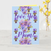 シャビーシックフローララブユームーム誕生日カード カード (黄色い花)