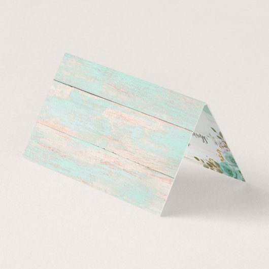 シャビーシックフローラ素朴ウッドサンキューカード (裏面)