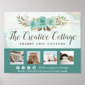 シャビーシックフローラ素朴ウッドマーケティングプロモーション ポスター (正面)