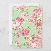 シャビーシックブライダルシャワーティーパーティの招待状 招待状 (裏面)