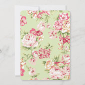 シャビーシックブライダルシャワーティー招待状 招待状 (裏面)