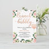 シャビーシックブルンチバブリーダルシャワー招待 招待状 (スタンド正面)