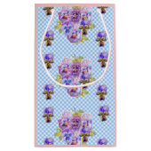 シャビーシックブルーギンガムフラワーズフローラ抱き枕 スモールペーパーバッグ (裏面)