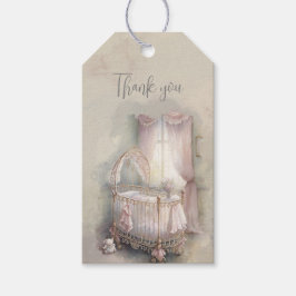 シャビーシックブルーベビークリブギフトラベル ギフトタグ