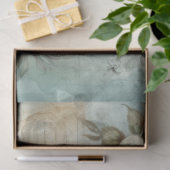 シャビーシックブルーヴィンテージインスパイアフローラ 薄葉紙 (ギフト)