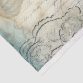 シャビーシックブルーヴィンテージインスパイアフローラ 薄葉紙 (詳細)